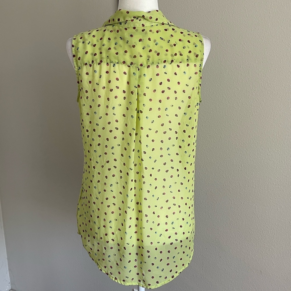 Liz Claiborne Ladybug Sleeveless Blouse Size M - Picture 4 of 5